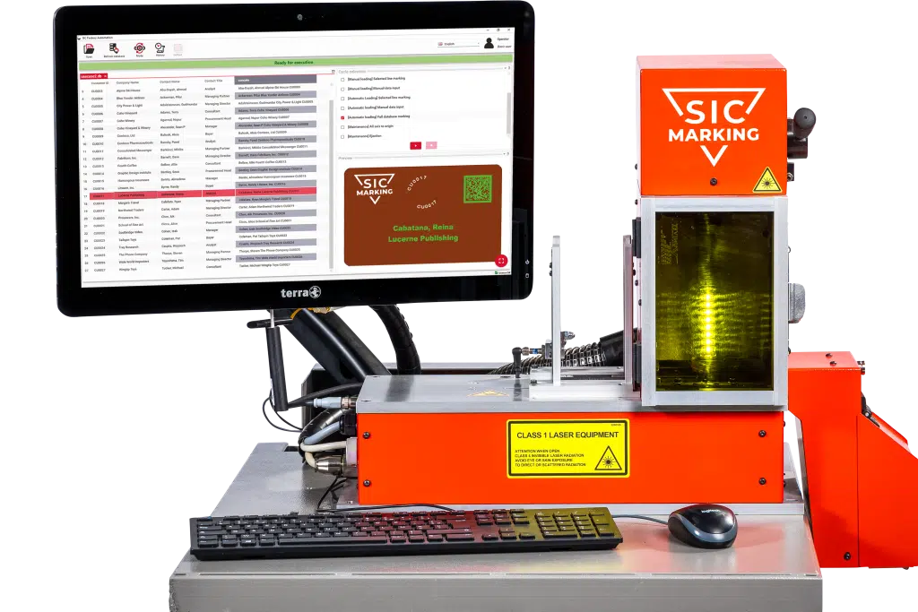 Marcatore Laser per Targhette con caricatore automatico