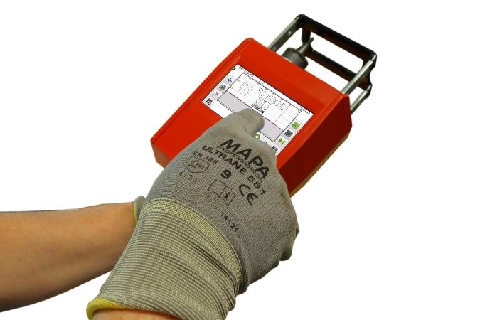 Pistola di marcatura industriale portatile con colonna da tavolo