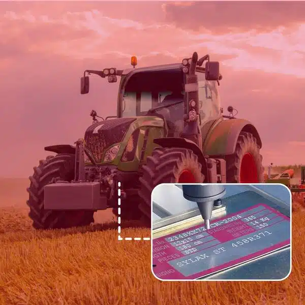 stazione di marcatura laser per veicolo agricolo