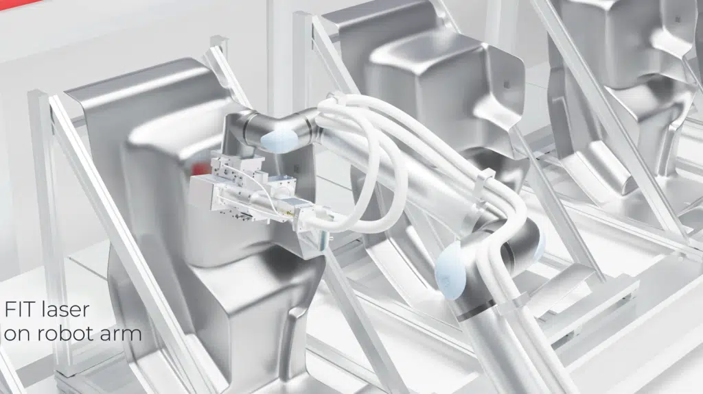 Automated robotic laser marking machine
